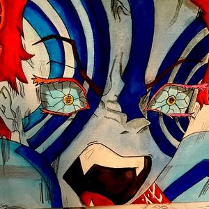 Demonslayer Akaza Upper Moon 3 Painting